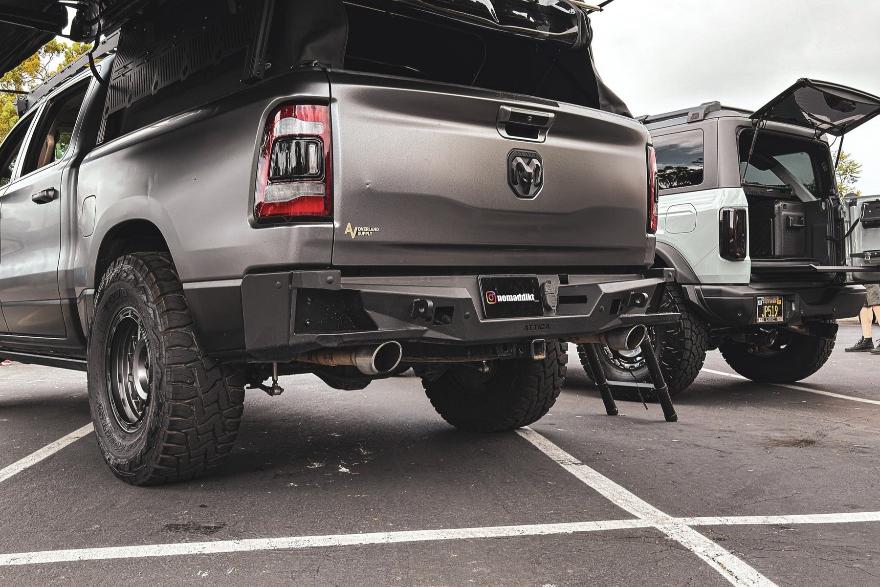Attica 4x4 Terra Series High Clearance Rear Bumper For 2019-2024 Ram 1500 - Recon Recovery