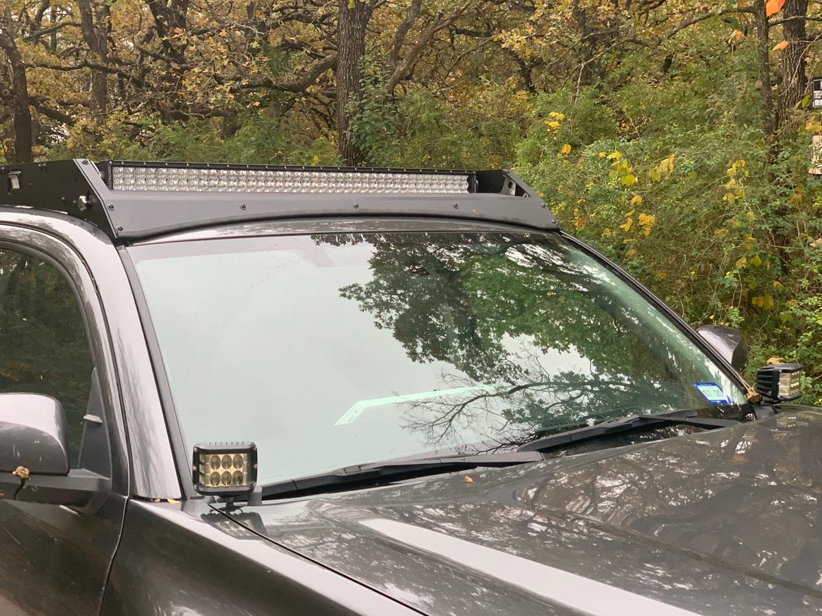 Low Profile Bolt On Premium Roof Rack With Light Guard For 2005-2023 Toyota Tacoma