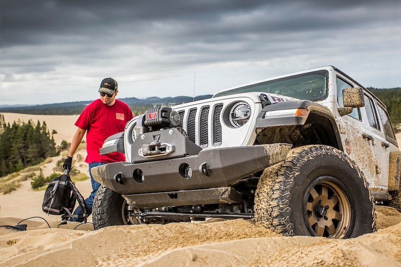 WARN M8274-S Winch | 10,000 lb Upright Icon with 150ft Synthetic Rope & 6 HP Motor