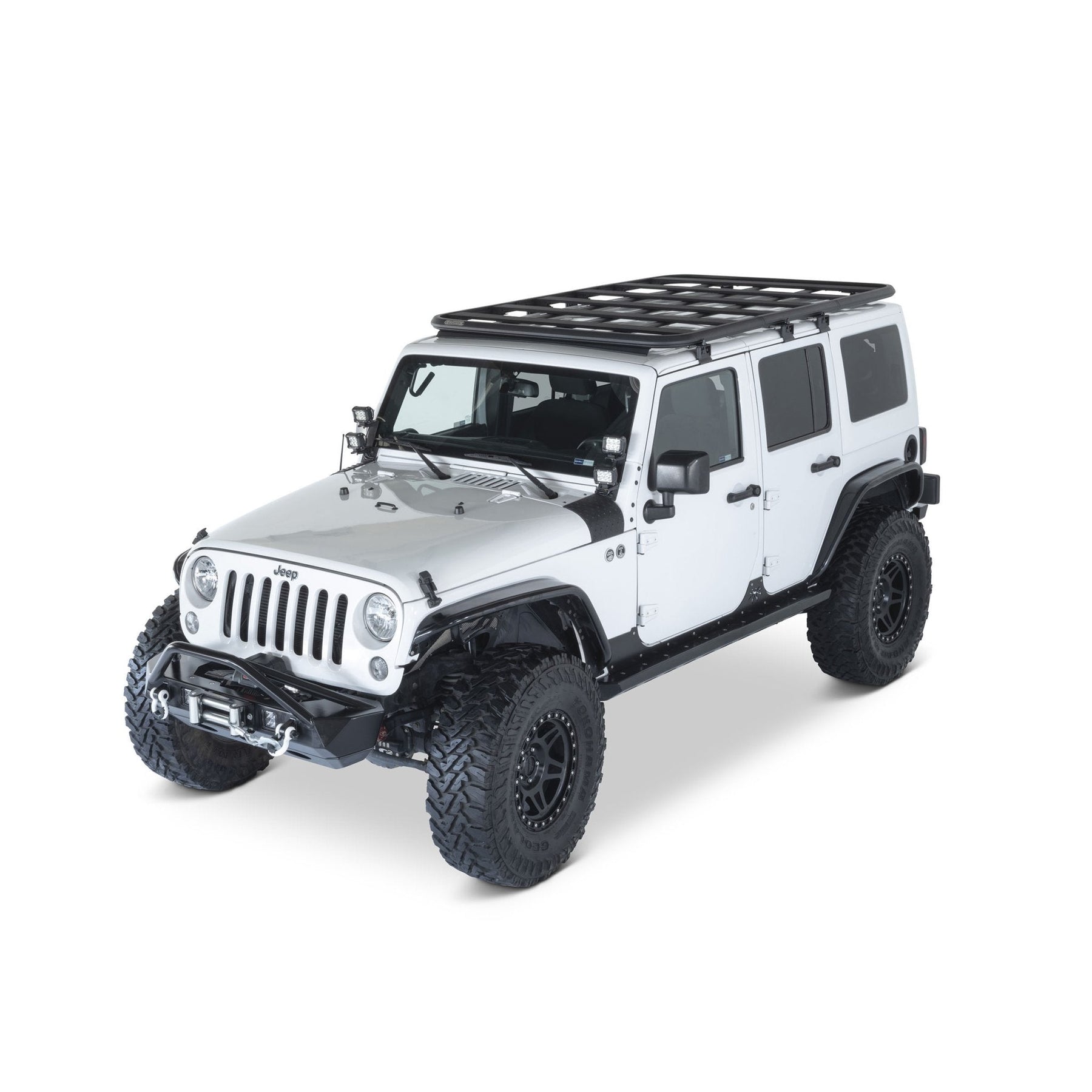 SmittyBilt Defender Series Roof Rack Platform Kit for 2007-2018 Jeep Wrangler JK (4 Door)