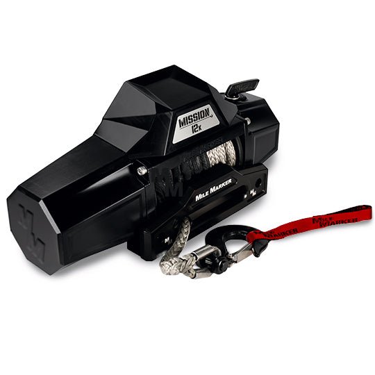 Mile Marker Mission Series Winch – 12V Military-Grade 12,000 lb Synthetic Rope Winch