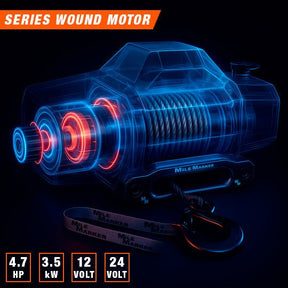 Mile Marker Mission Winch Series 8k - Covert Black