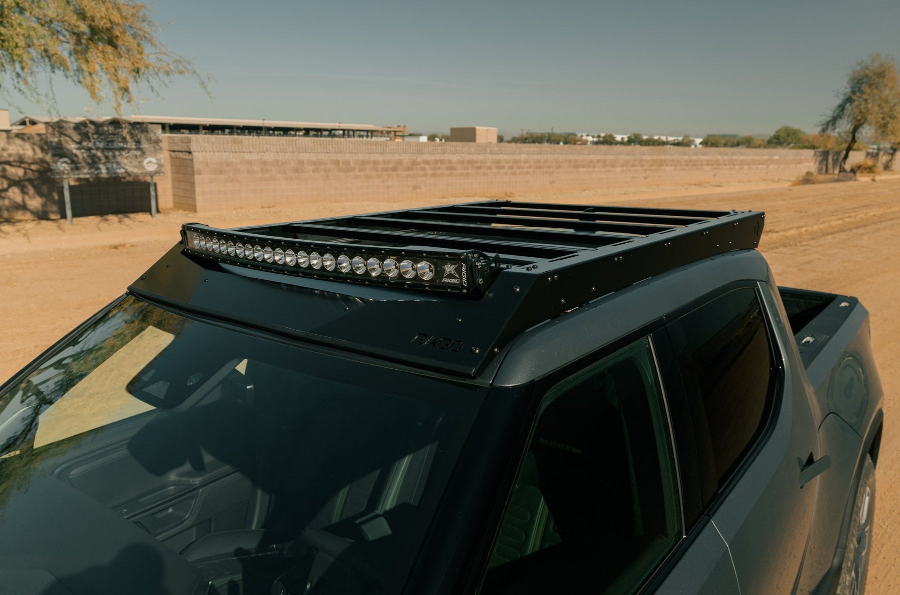 Rago Fabrication Overland Roof Rack for 2022-2026 Rivian R1T - Recon Recovery