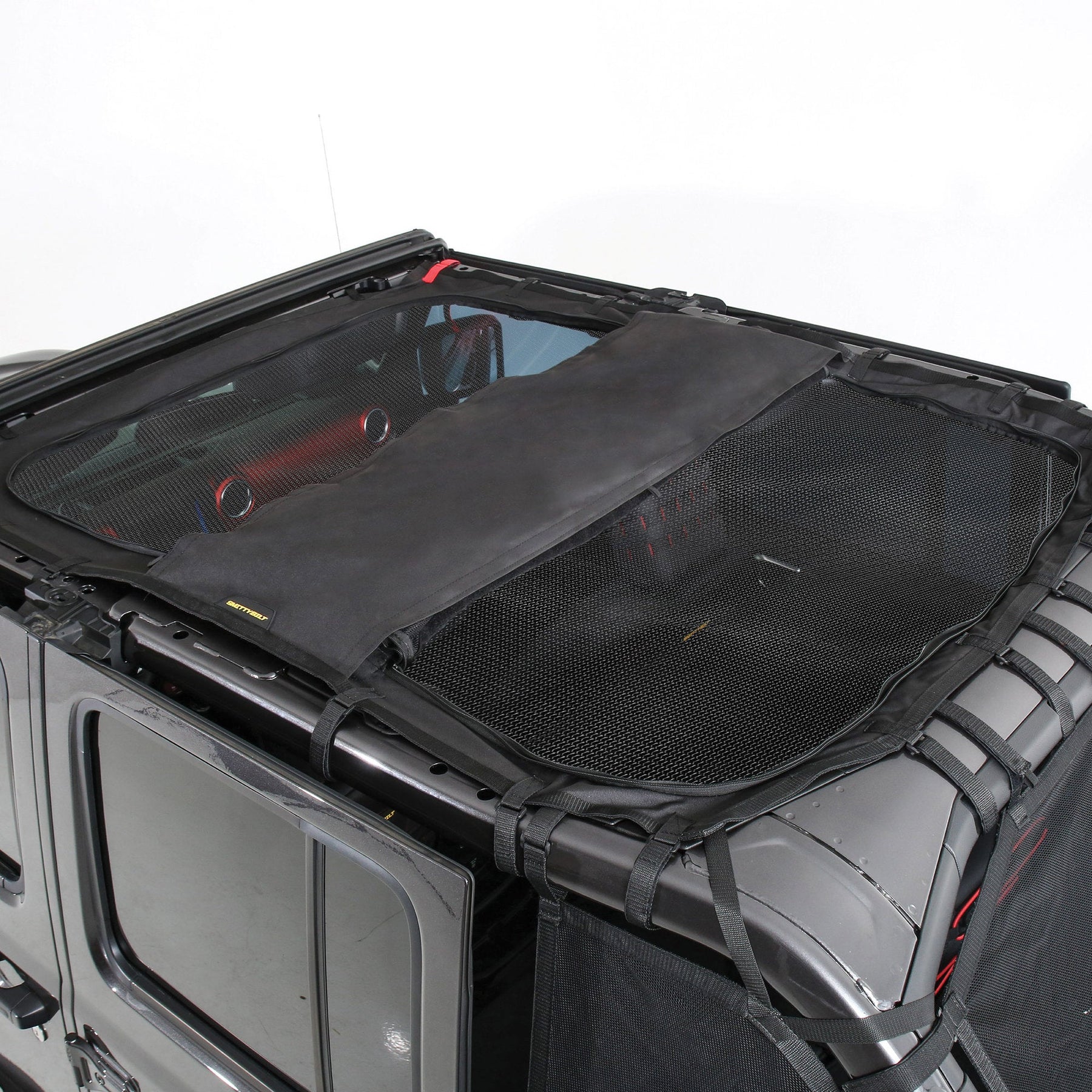 SmittyBilt Extended Bikini Shade Top w/ Skylights for 2018-2026 Jeep Wrangler JL 4 Door