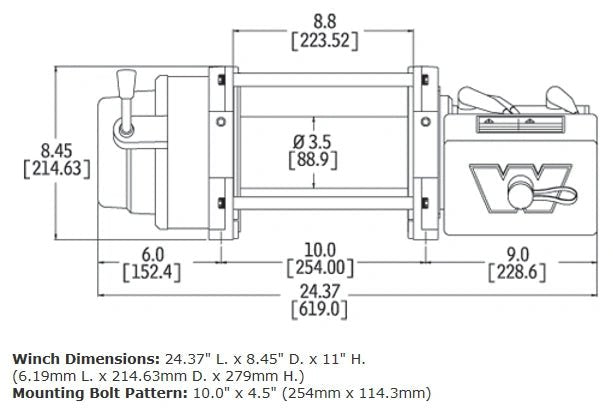WARN M12 Winch – 12,000 lb Steel Cable | Heavy-Duty Truck Recovery