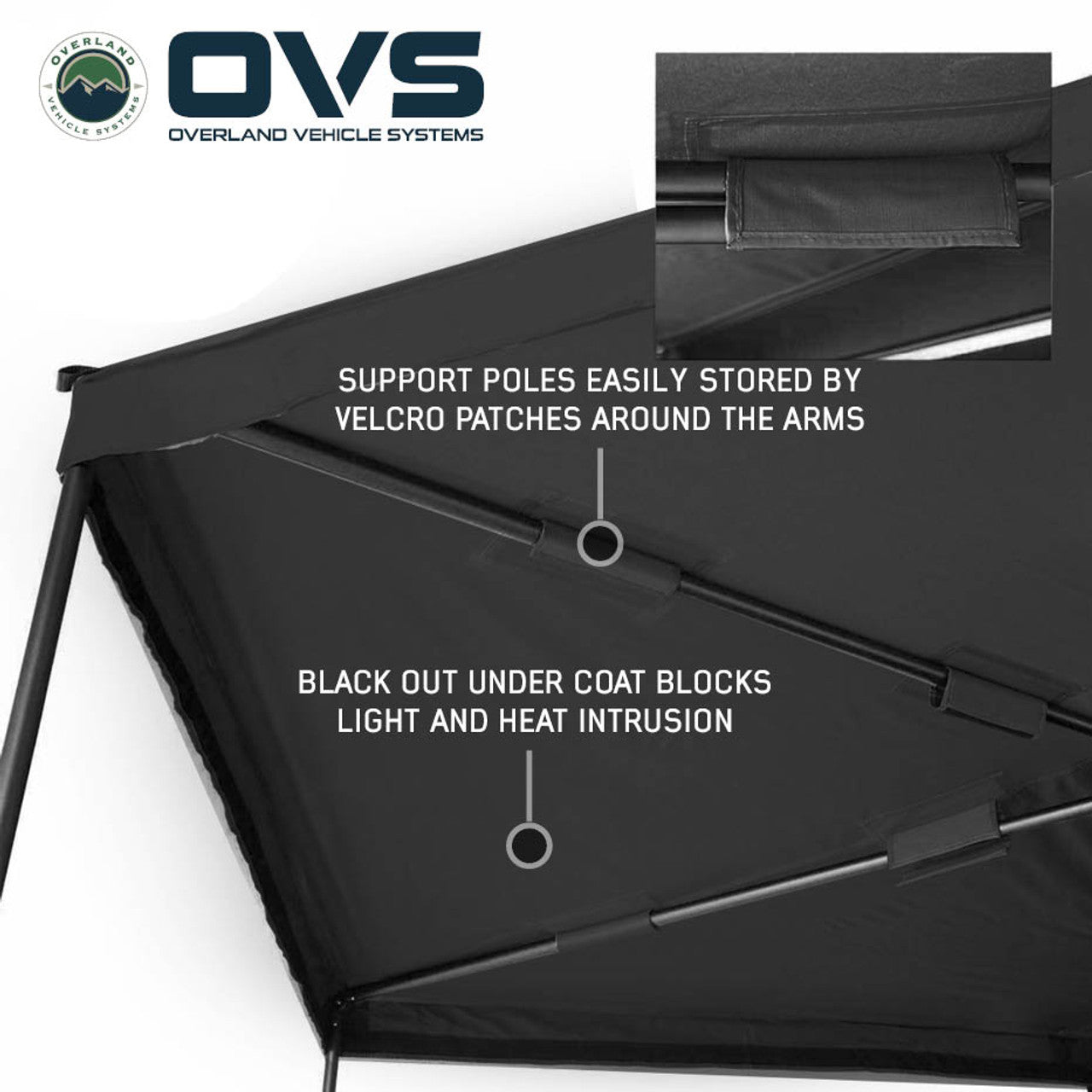 OVS XD Nomadic 270 LTE Awning – 270° Compact Overland Shade Shelter
