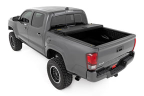 Rough Country Hard Tri-Fold Flip Up Bed Cover for 2005-2015 Toyota Tacoma