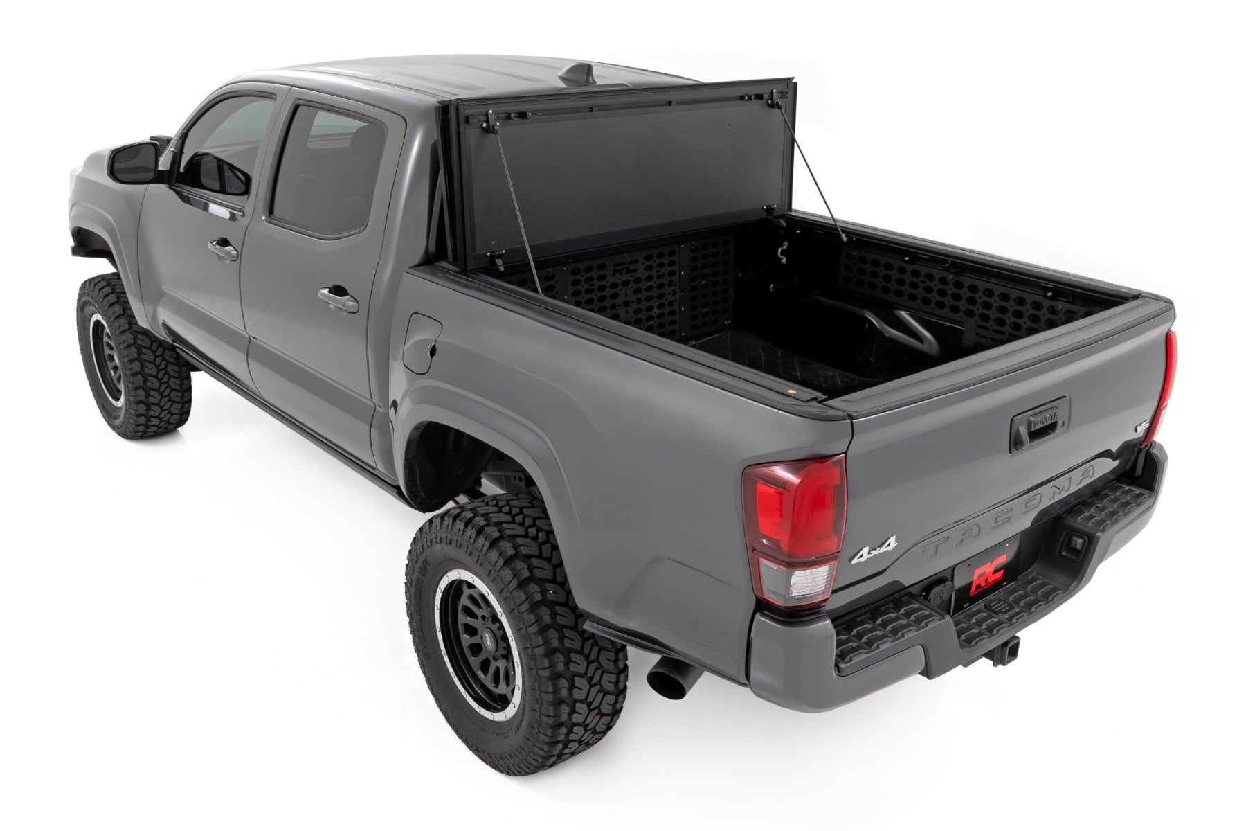 Rough Country Hard Tri-Fold Flip Up Bed Cover for 2005-2015 Toyota Tacoma