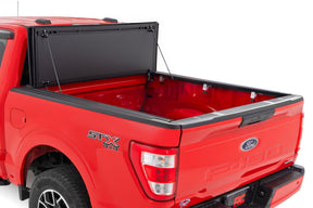 Rough Country Hard Tri-Fold Flip Up Bed Cover for 2015-2020 Ford F-150