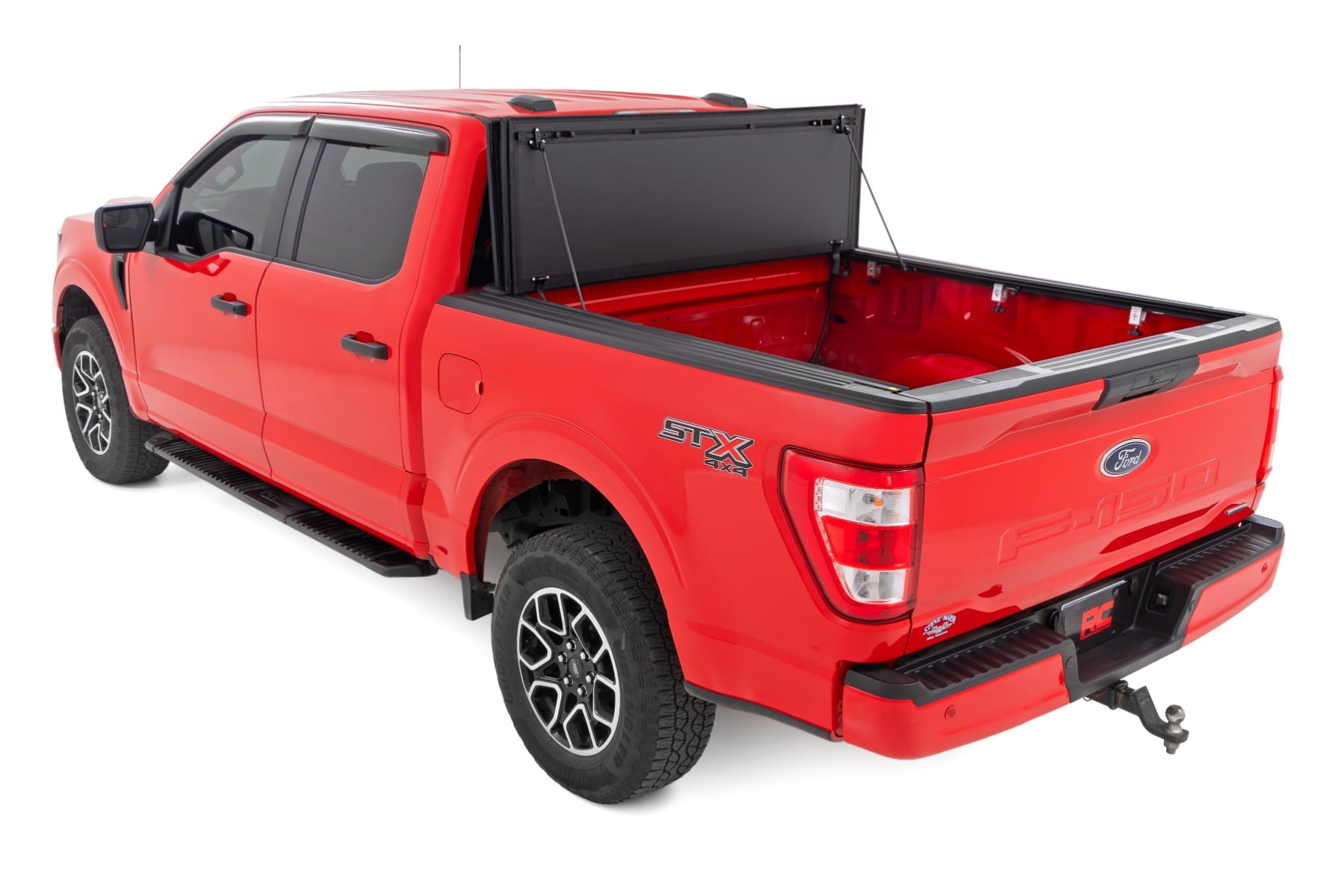 Rough Country Hard Tri-Fold Flip Up Bed Cover for 2015-2020 Ford F-150