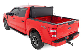 Rough Country Hard Tri-Fold Flip Up Bed Cover for 2015-2020 Ford F-150