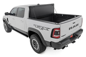Rough Country Hard Tri-Fold Flip Up Bed Cover for 2021-2024 Ram 1500 & 1500 TRX