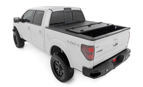 Rough Country Hard Tri-Fold Flip Up Bed Cover for 2004-2014 Ford F-150