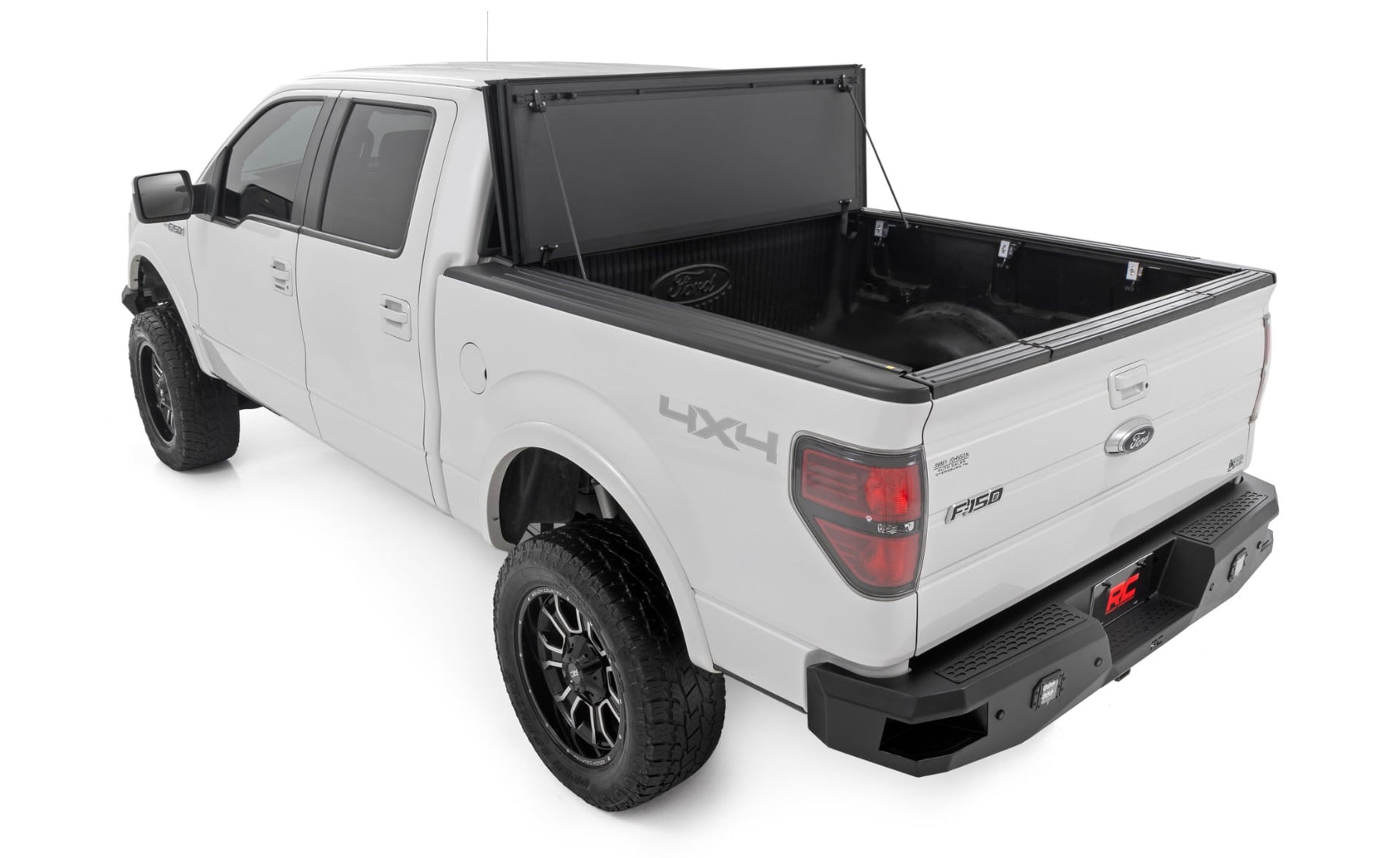 Rough Country Hard Tri-Fold Flip Up Bed Cover for 2004-2014 Ford F-150
