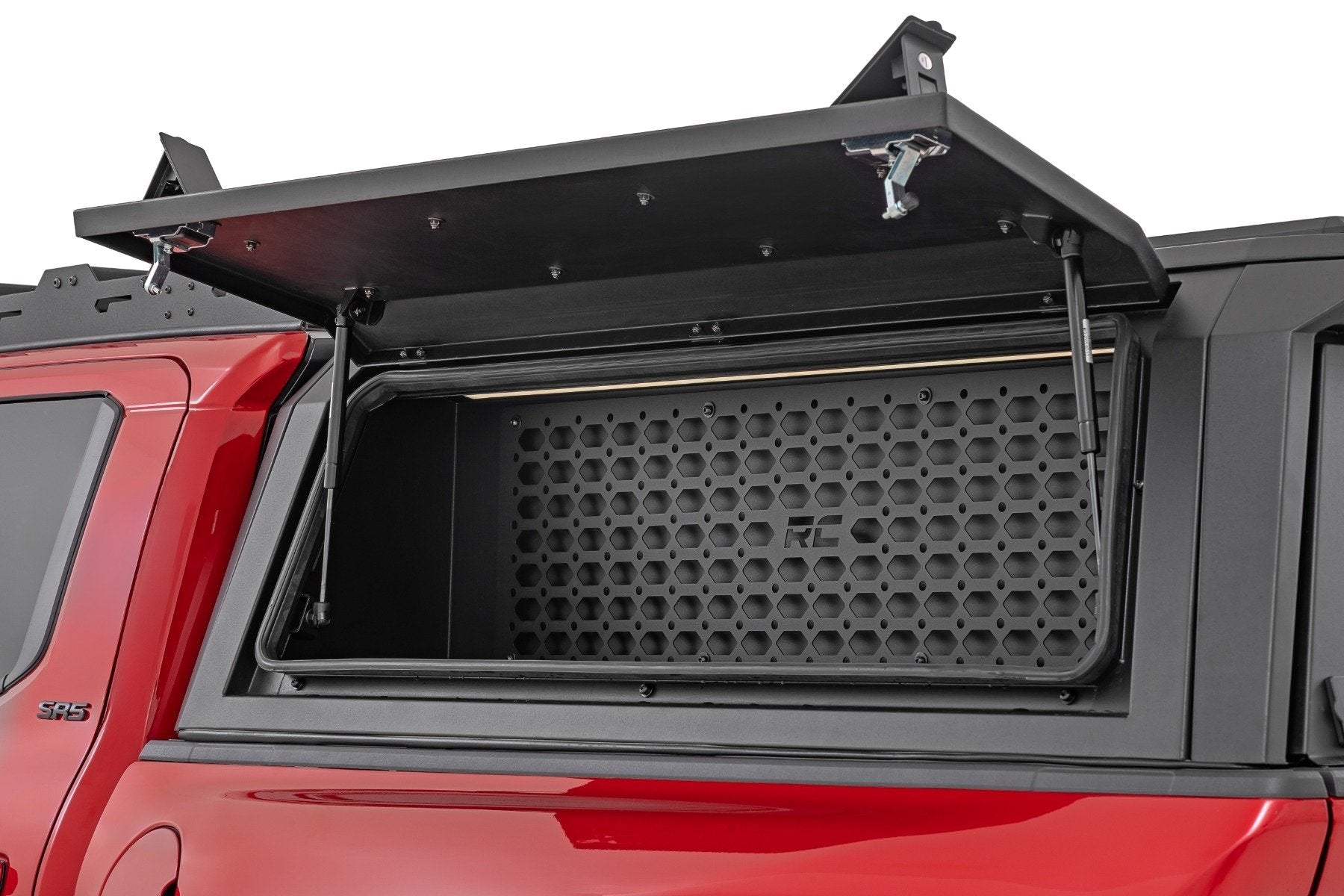 Rough Country Bed Cap Molle Panel Storage Bin + LED Lighting | 2016–2026 Toyota Tacoma