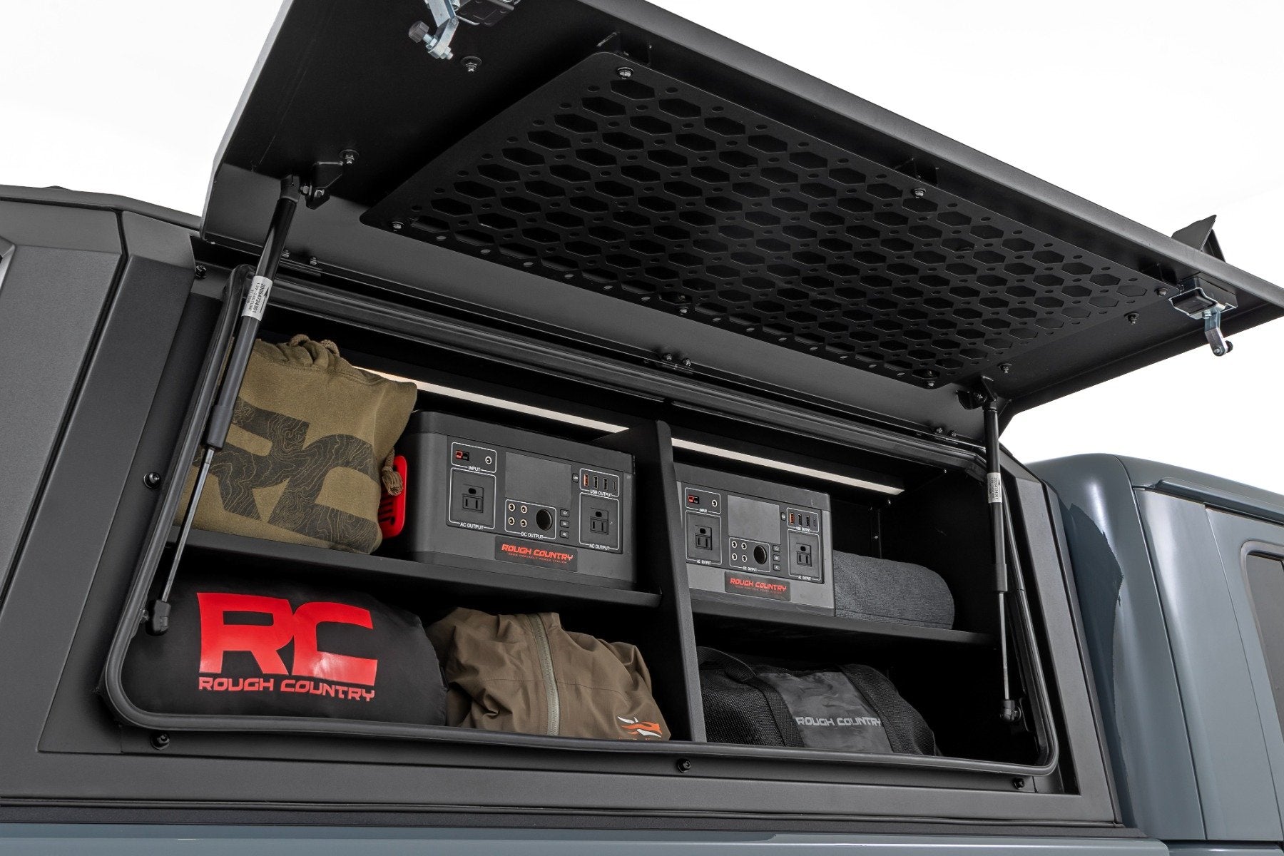 Rough Country Bed Cap Passengers Shelf Storage Bin for 2020-2026 Jeep Gladiator JT