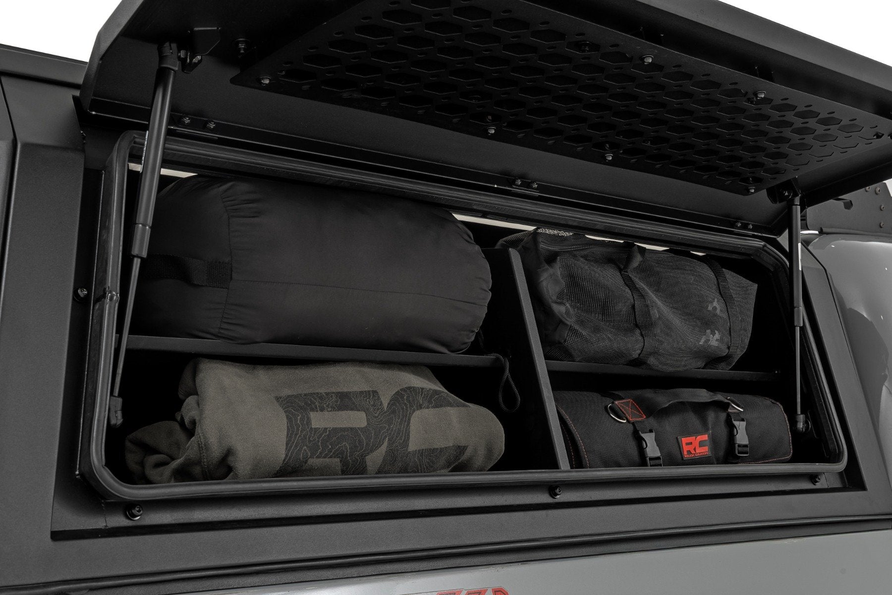 Rough Country Bed Cap Side Shelf Storage Bin for 2016-2023 Toyota Tacoma