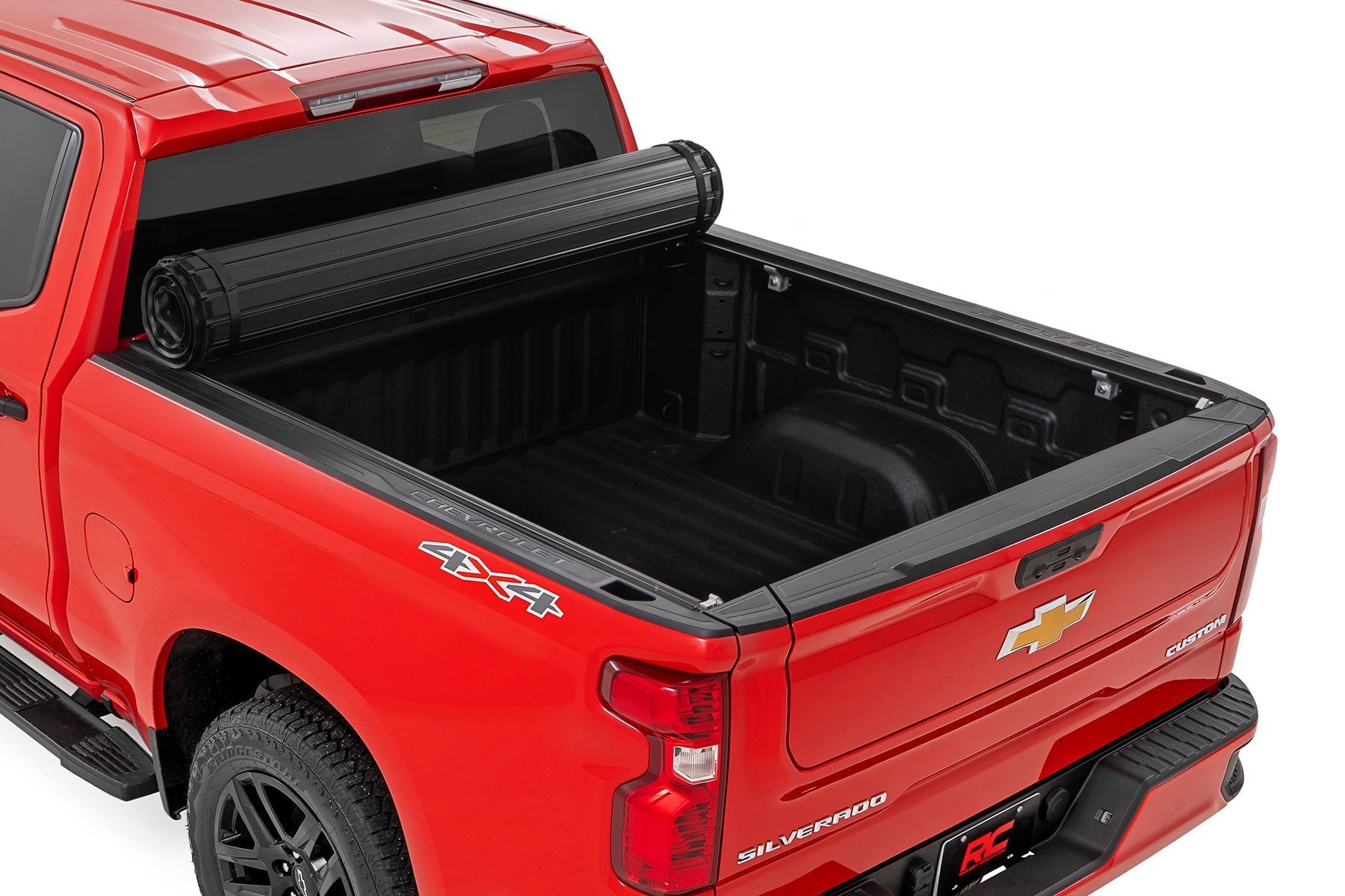 Rough Country Hard Roll up Tonneau Cover for 2019-2026 GM Silverado Sierra 1500 - Recon Recovery