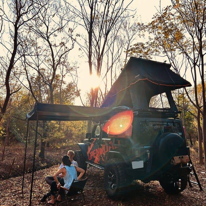 Openroad 90 Degree Quick Shade Overland Awning With LEDs & Mounting Hardware