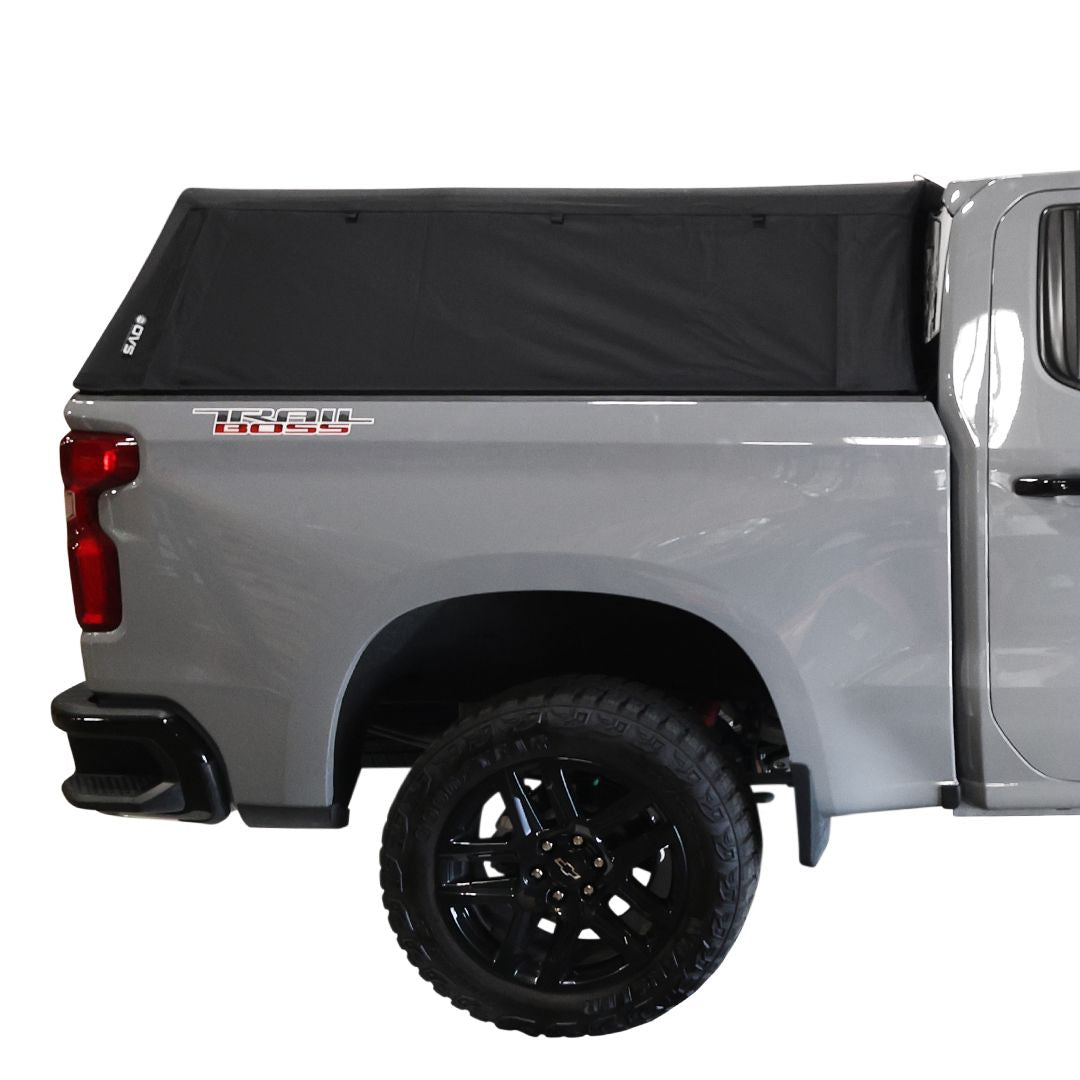 Explorer Soft Shell Foldable Bed Topper 2019-2026 Silverado Sierra 1500 5.8' Bed | OVS Black Diamond