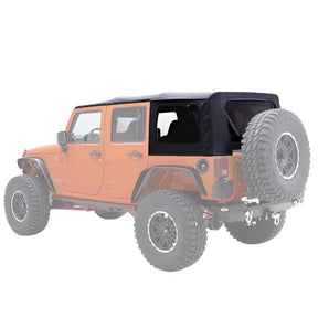 Smittybilt OEM Replacement Soft Top For 2007-2009 Jeep Wrangler JKU- Black Diamond