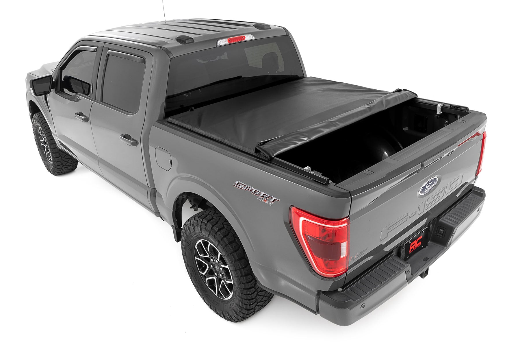 Rough Country Soft Roll Up Bed Cover for 2015-2026 Ford F-150 & F-150 Lightning/Raptor