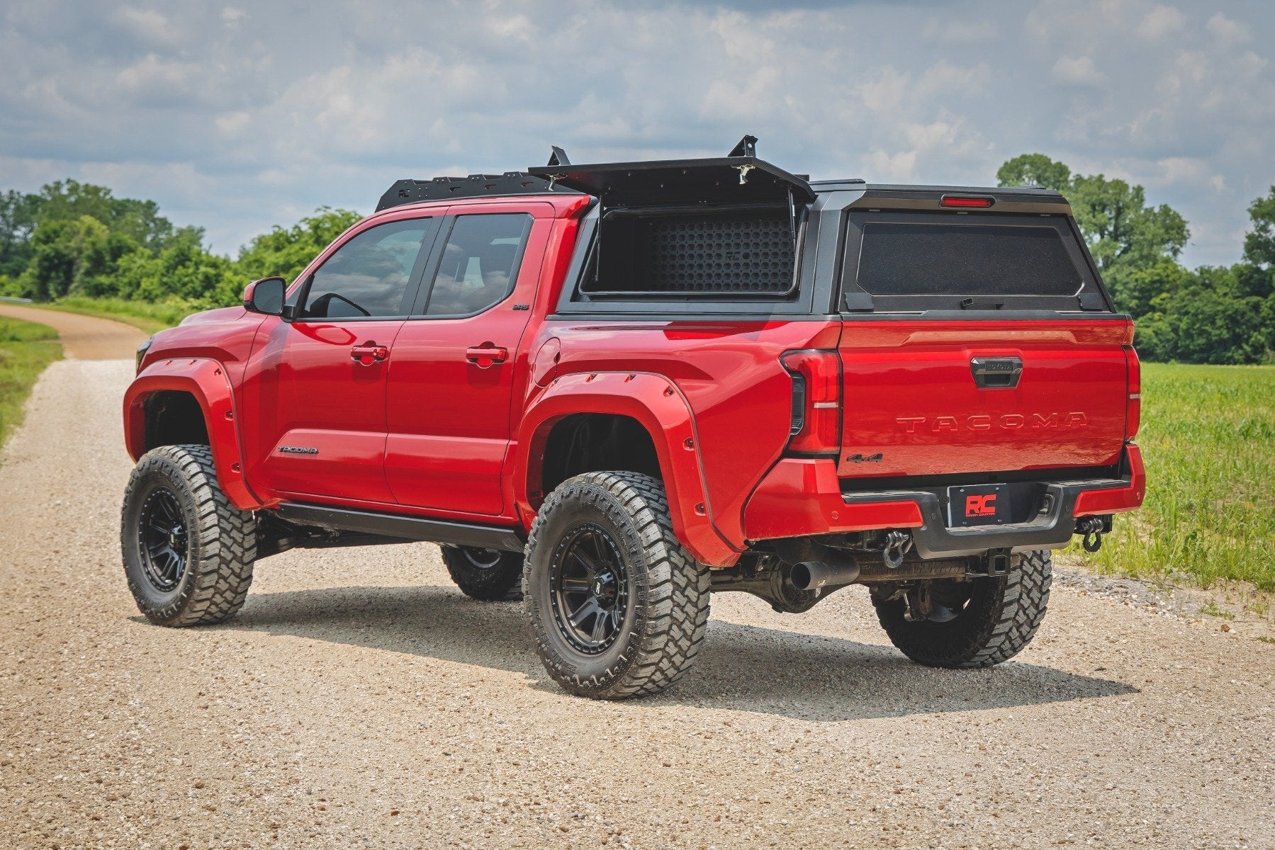 Rough Country Bed Cap Molle Panel Storage Bin + LED Lighting | 2016–2026 Toyota Tacoma