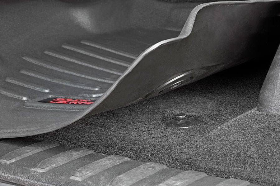 Rough Country Floor Mats | Front & Rear | Crew/Mega Cab | Ram 1500 2WD/4WD (2012-2024 & Classic)