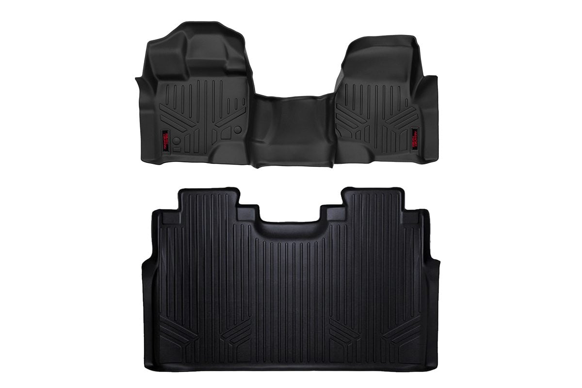 Rough Country Floor Mats Liners 2015-2025 Ford F-150 / Raptor / Lightning Crew Cab