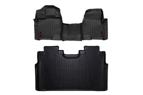 Rough Country Floor Mats Liners 2015-2025 Ford F-150 / Raptor / Lightning Crew Cab