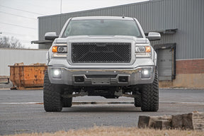 Rough Country Fog Mount 2 inch Black Pair LED Light Kit for 2014-2015 GMC Sierra 1500