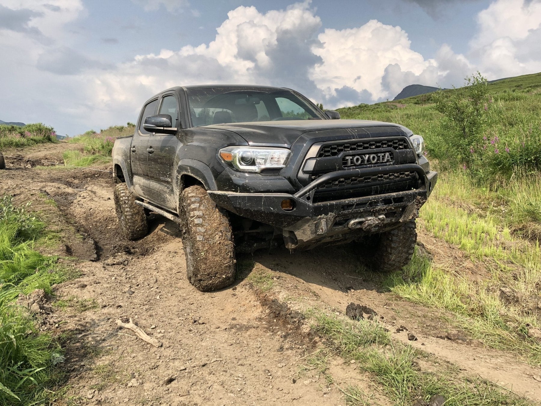 Cali Raised Bolt On Trail Edition Rock Sliders For 2005-2023 Toyota Tacoma USA Made
