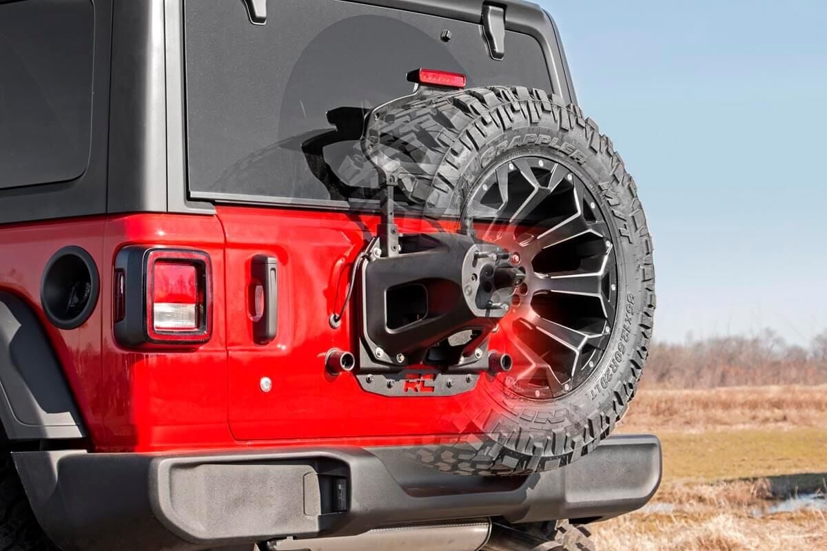 Rough Country Tire Carrier Relocation Plate for 2018-2026 Jeep Wrangler JL/Wrangler Unlimited