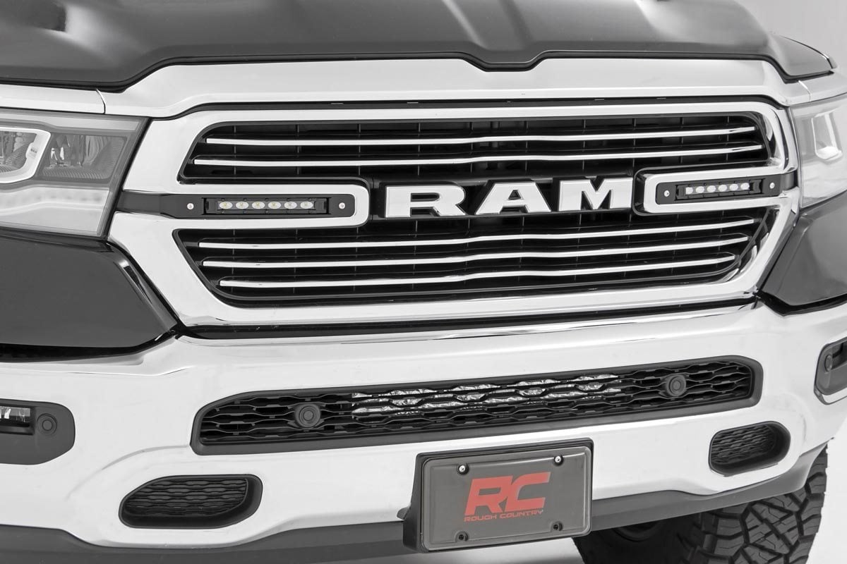 Rough Country Dual 6in LED Grille Kit for 2019-2024 Ram 1500