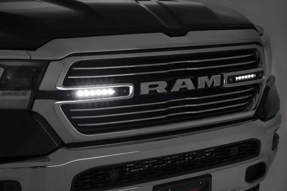Rough Country Dual 6in LED Grille Kit for 2019-2024 Ram 1500