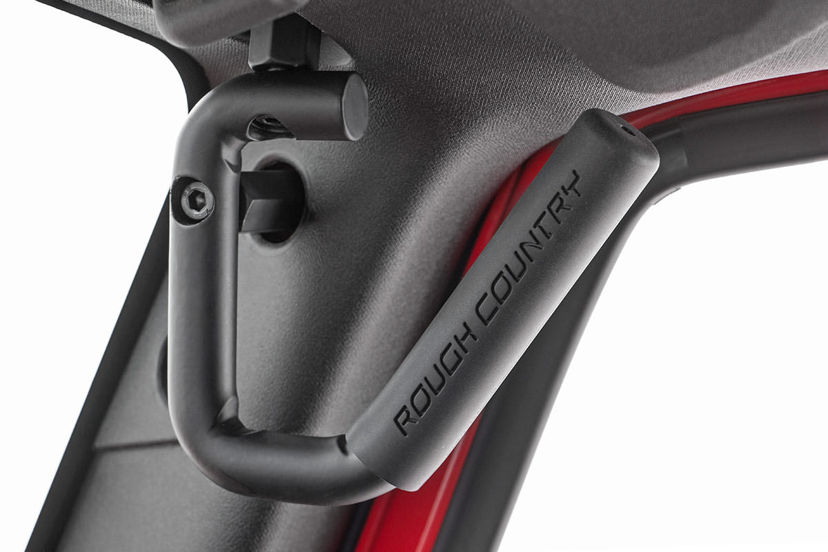Rough Country Grab Handles | Steel | Front | Black | Jeep Wrangler JK/Wrangler Unlimited (2007-2018)
