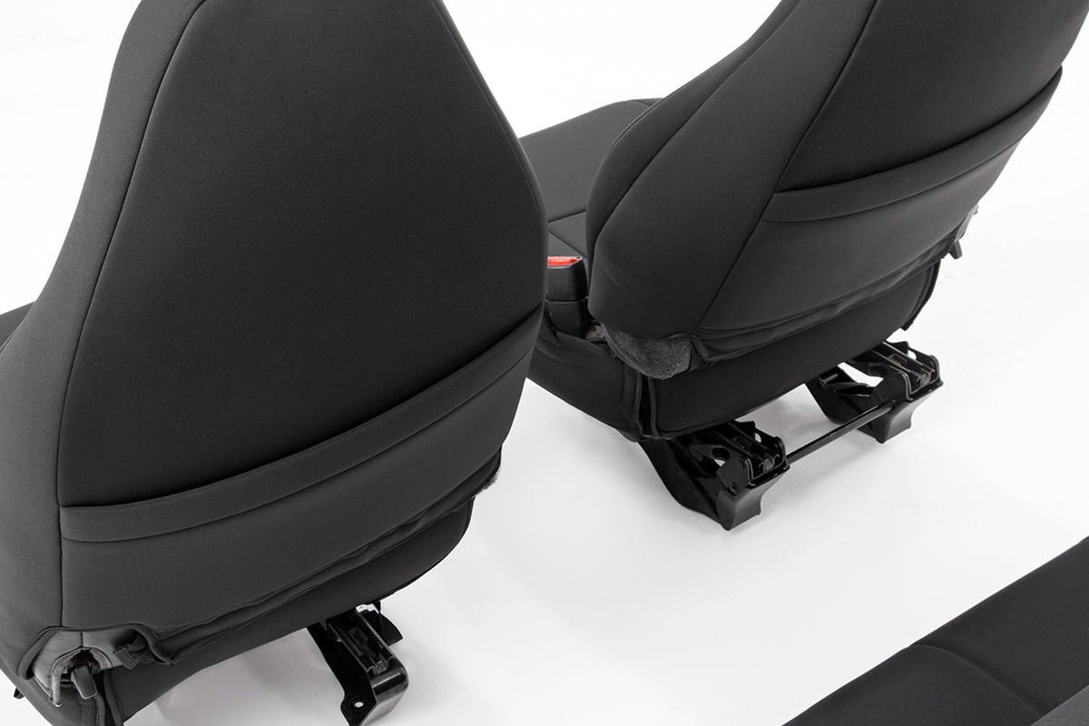 Rough Country Seat Covers | Front and Rear | Jeep Wrangler TJ & Unlimited (2003-2006)