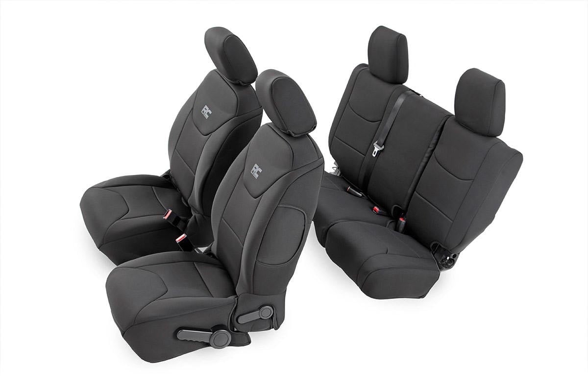 Rough Country Seat Covers | Front and Rear | Jeep Wrangler JK Unlimited 4WD (2011-2012)