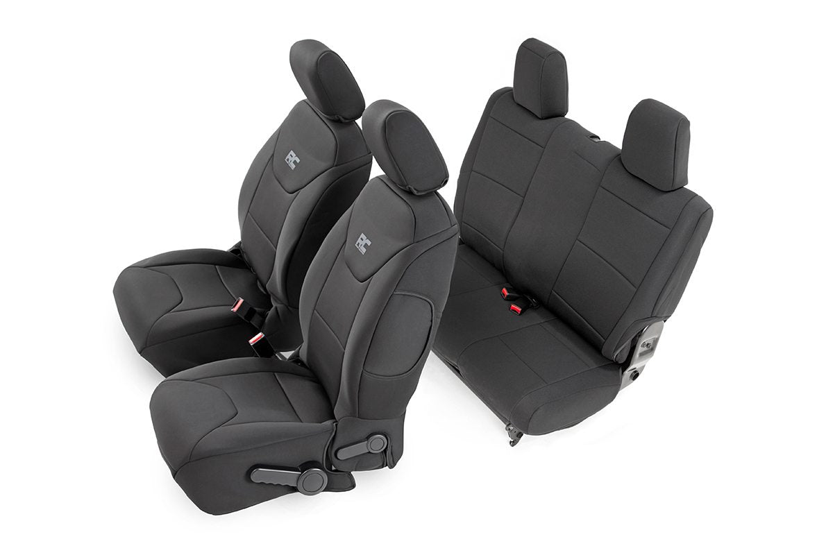 Rough Country Seat Covers | Front and Rear | Jeep Wrangler JK 2 Door (2007-2010)