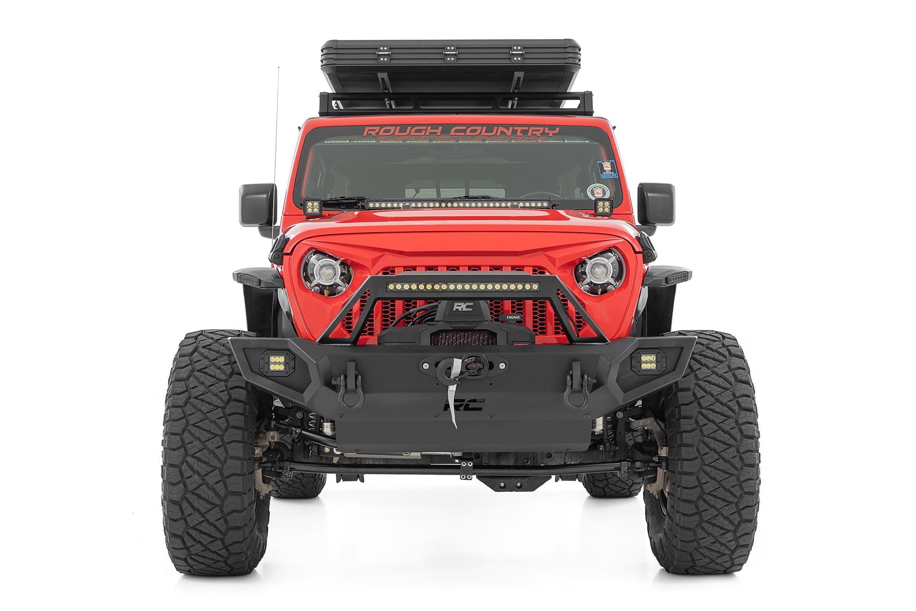 Rough Country Front Winch Bumper Jeep Gladiator JT/Wrangler JK & JL/Wrangler Unlimited