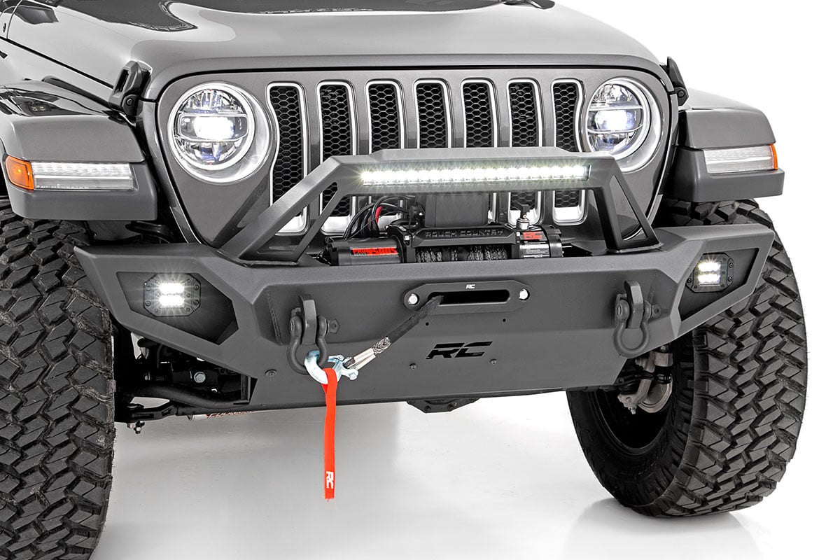 Rough Country Front Winch Bumper Jeep Gladiator JT/Wrangler JK & JL/Wrangler Unlimited