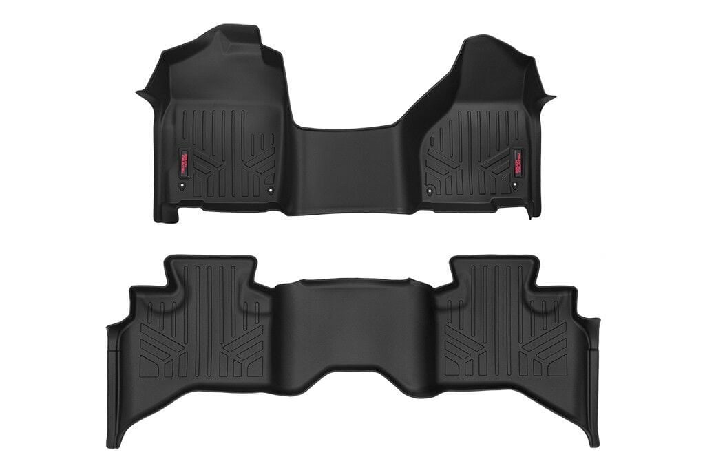 Rough Country Floor Mats | One Piece Front & Rear | Quad Cab | Ram 1500 (2012-2024 & Classic)