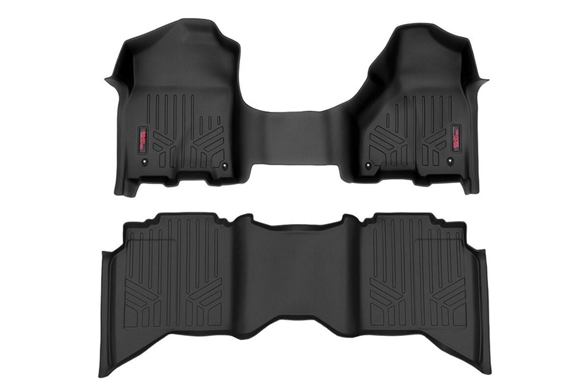 Rough Country Floor Mats | Front & Rear | Crew/Mega Cab | Ram 1500 2WD/4WD (2012-2024 & Classic)