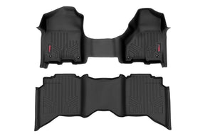 Rough Country Floor Mats | Front & Rear | Crew/Mega Cab | Ram 1500 2WD/4WD (2012-2024 & Classic)