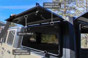 OVS Expedition Stainless Steel Truck Cap with Wing Doors For 2021-2026 Ford F-150 6.5ft Bed