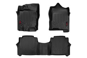 Rough Country Floor Mats | Front & Rear | Extended Cab | Chevy/GMC 1500/2500HD (2007-2014)