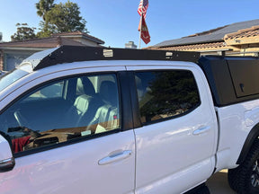 Low Profile Bolt On Premium Roof Rack With Light Guard For 2005-2023 Toyota Tacoma