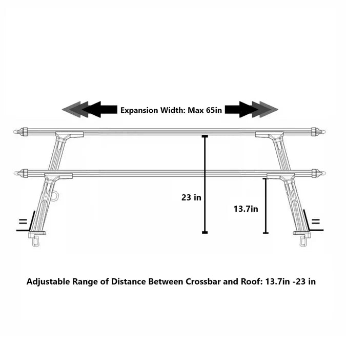 OPENROAD Adjustable Truck Bed Rack | Heavy-Duty Overland Rack System