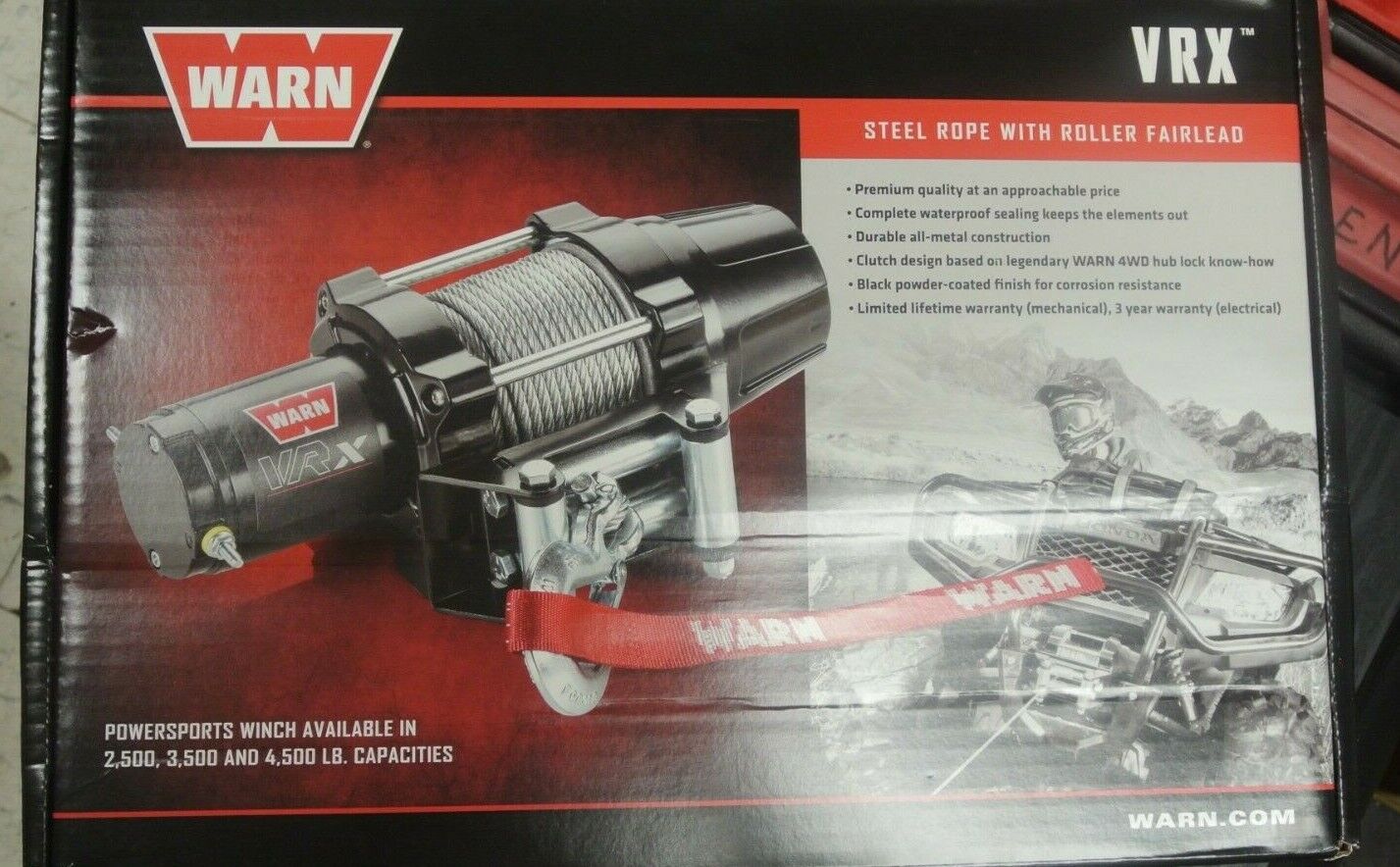 WARN VRX 45 Powersports UTV SXS Winch – 4,500 lb Capacity with Steel Rope