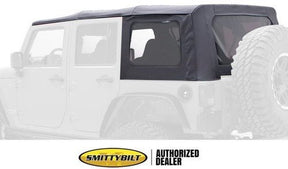Smittybilt OEM Replacement Soft Top Black Diamond For 2010-2018 Jeep Wrangler JKU - Recon Recovery
